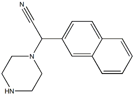 2-(naphthalen-2-yl)-2-(piperazin-1-yl)acetonitrile,,结构式