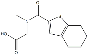 2-(N-methyl4,5,6,7-tetrahydro-1-benzothiophen-2-ylformamido)acetic acid Structure