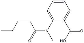 2-(N-methylpentanamido)benzoic acid Structure