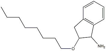 2-(octyloxy)-2,3-dihydro-1H-inden-1-amine 结构式