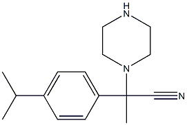 2-(piperazin-1-yl)-2-[4-(propan-2-yl)phenyl]propanenitrile Struktur