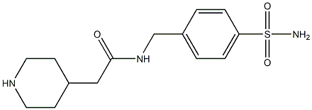 2-(piperidin-4-yl)-N-[(4-sulfamoylphenyl)methyl]acetamide Structure