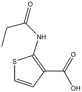 2-(propionylamino)thiophene-3-carboxylic acid 化学構造式