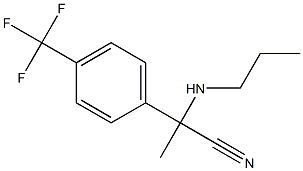 2-(propylamino)-2-[4-(trifluoromethyl)phenyl]propanenitrile 化学構造式