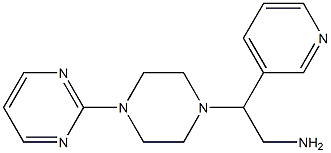 2-(pyridin-3-yl)-2-[4-(pyrimidin-2-yl)piperazin-1-yl]ethan-1-amine 化学構造式