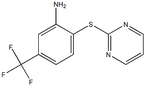 2-(pyrimidin-2-ylsulfanyl)-5-(trifluoromethyl)aniline 结构式