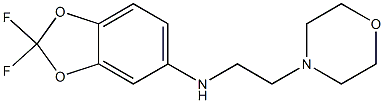 2,2-difluoro-N-[2-(morpholin-4-yl)ethyl]-2H-1,3-benzodioxol-5-amine 化学構造式