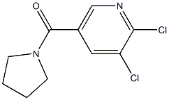 2,3-dichloro-5-(pyrrolidin-1-ylcarbonyl)pyridine 化学構造式