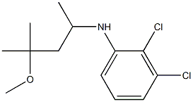 2,3-dichloro-N-(4-methoxy-4-methylpentan-2-yl)aniline,,结构式