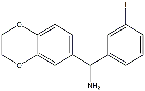 2,3-dihydro-1,4-benzodioxin-6-yl(3-iodophenyl)methanamine,,结构式