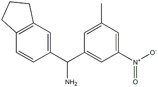 2,3-dihydro-1H-inden-5-yl(3-methyl-5-nitrophenyl)methanamine|