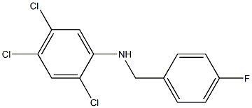 2,4,5-trichloro-N-[(4-fluorophenyl)methyl]aniline 结构式