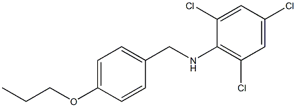 2,4,6-trichloro-N-[(4-propoxyphenyl)methyl]aniline,,结构式