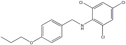 2,4,6-trichloro-N-[(4-propoxyphenyl)methyl]aniline Structure