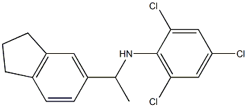 2,4,6-trichloro-N-[1-(2,3-dihydro-1H-inden-5-yl)ethyl]aniline Structure