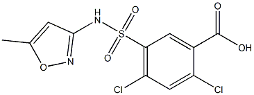 2,4-dichloro-5-[(5-methyl-1,2-oxazol-3-yl)sulfamoyl]benzoic acid