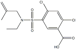 2,4-dichloro-5-[ethyl(2-methylprop-2-en-1-yl)sulfamoyl]benzoic acid 化学構造式