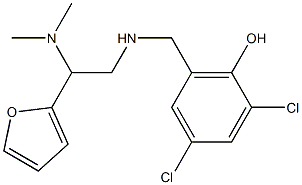 2,4-dichloro-6-({[2-(dimethylamino)-2-(furan-2-yl)ethyl]amino}methyl)phenol