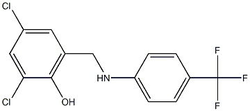 2,4-dichloro-6-({[4-(trifluoromethyl)phenyl]amino}methyl)phenol Structure