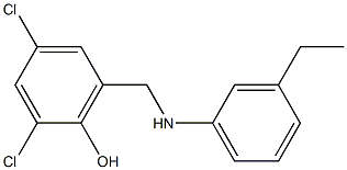 2,4-dichloro-6-{[(3-ethylphenyl)amino]methyl}phenol