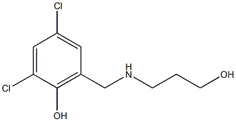 2,4-dichloro-6-{[(3-hydroxypropyl)amino]methyl}phenol Structure