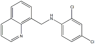 2,4-dichloro-N-(quinolin-8-ylmethyl)aniline 化学構造式