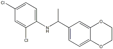 2,4-dichloro-N-[1-(2,3-dihydro-1,4-benzodioxin-6-yl)ethyl]aniline Structure