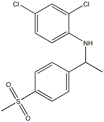 2,4-dichloro-N-[1-(4-methanesulfonylphenyl)ethyl]aniline 化学構造式