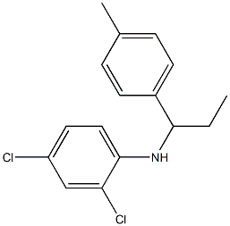 2,4-dichloro-N-[1-(4-methylphenyl)propyl]aniline,,结构式