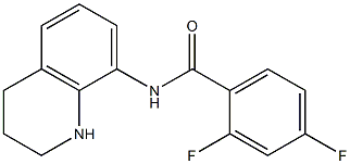 2,4-difluoro-N-(1,2,3,4-tetrahydroquinolin-8-yl)benzamide,,结构式