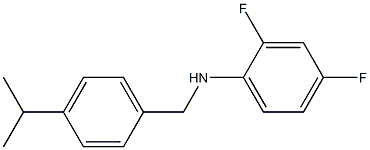 2,4-difluoro-N-{[4-(propan-2-yl)phenyl]methyl}aniline Structure