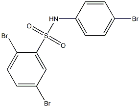 2,5-dibromo-N-(4-bromophenyl)benzene-1-sulfonamide Struktur