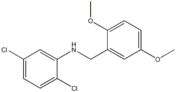 2,5-dichloro-N-[(2,5-dimethoxyphenyl)methyl]aniline Structure