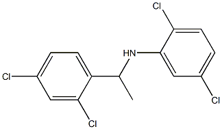 2,5-dichloro-N-[1-(2,4-dichlorophenyl)ethyl]aniline Struktur