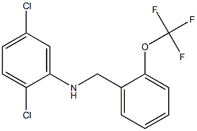 2,5-dichloro-N-{[2-(trifluoromethoxy)phenyl]methyl}aniline Struktur