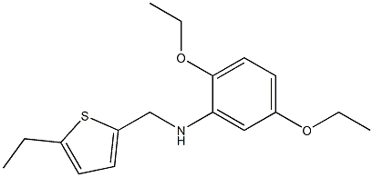 2,5-diethoxy-N-[(5-ethylthiophen-2-yl)methyl]aniline 化学構造式