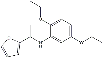 2,5-diethoxy-N-[1-(furan-2-yl)ethyl]aniline 化学構造式