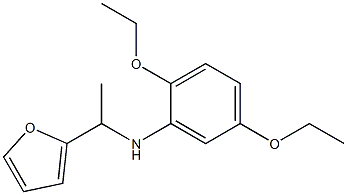 2,5-diethoxy-N-[1-(furan-2-yl)ethyl]aniline,,结构式