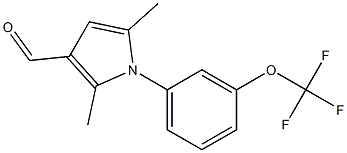 2,5-dimethyl-1-[3-(trifluoromethoxy)phenyl]-1H-pyrrole-3-carbaldehyde,,结构式