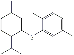 2,5-dimethyl-N-[5-methyl-2-(propan-2-yl)cyclohexyl]aniline 化学構造式