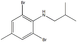 2,6-dibromo-4-methyl-N-(2-methylpropyl)aniline Struktur