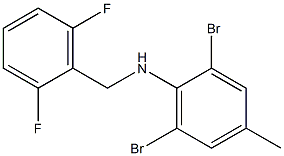2,6-dibromo-N-[(2,6-difluorophenyl)methyl]-4-methylaniline Struktur