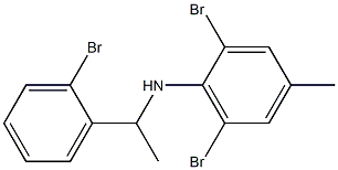2,6-dibromo-N-[1-(2-bromophenyl)ethyl]-4-methylaniline,,结构式