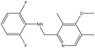 2,6-difluoro-N-[(4-methoxy-3,5-dimethylpyridin-2-yl)methyl]aniline 化学構造式