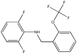 2,6-difluoro-N-{[2-(trifluoromethoxy)phenyl]methyl}aniline 结构式