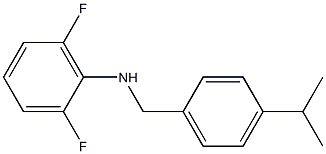 2,6-difluoro-N-{[4-(propan-2-yl)phenyl]methyl}aniline Structure