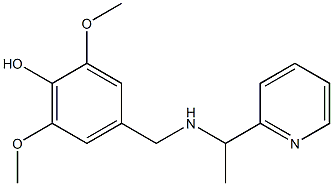 2,6-dimethoxy-4-({[1-(pyridin-2-yl)ethyl]amino}methyl)phenol 结构式