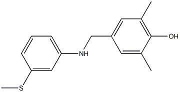 2,6-dimethyl-4-({[3-(methylsulfanyl)phenyl]amino}methyl)phenol Structure