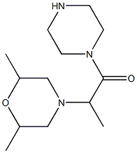 2,6-dimethyl-4-(1-methyl-2-oxo-2-piperazin-1-ylethyl)morpholine Structure