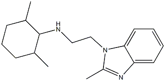 2,6-dimethyl-N-[2-(2-methyl-1H-1,3-benzodiazol-1-yl)ethyl]cyclohexan-1-amine,,结构式